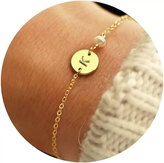 Stylish Gold Initial Bracelets for Women